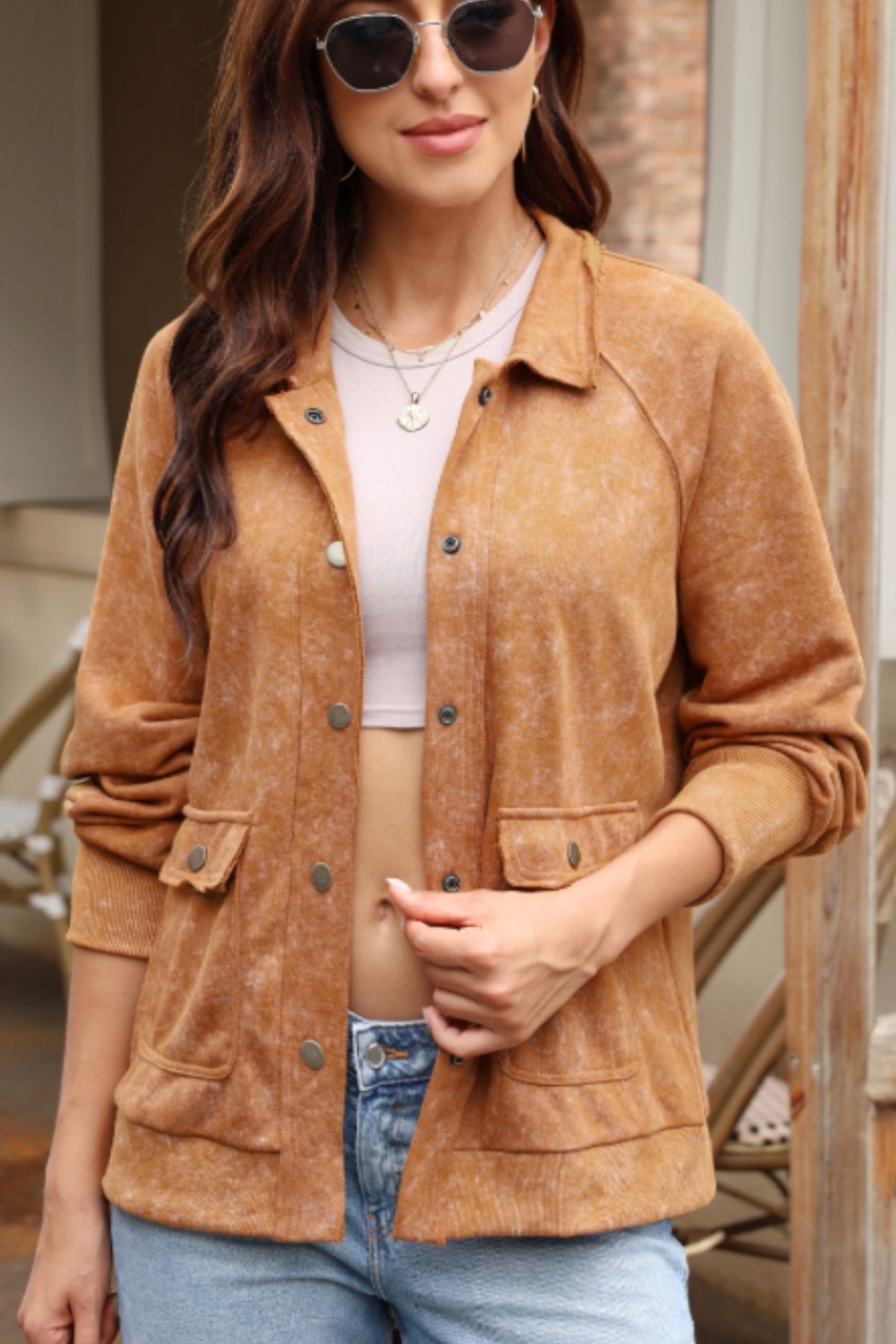 Daisy® | Long-sleeved jacket with snap fastening and flap pocket