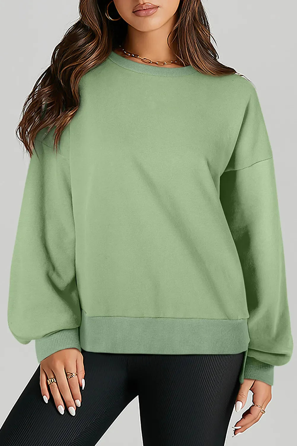 Claudia® | Long-sleeved sweatshirt with a high, low crew neck