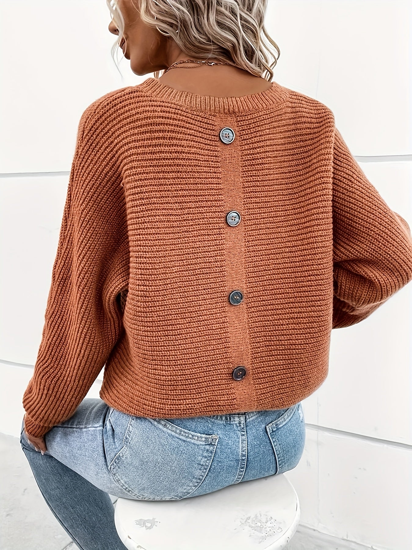 Cora® | Knitted sweater with button placket
