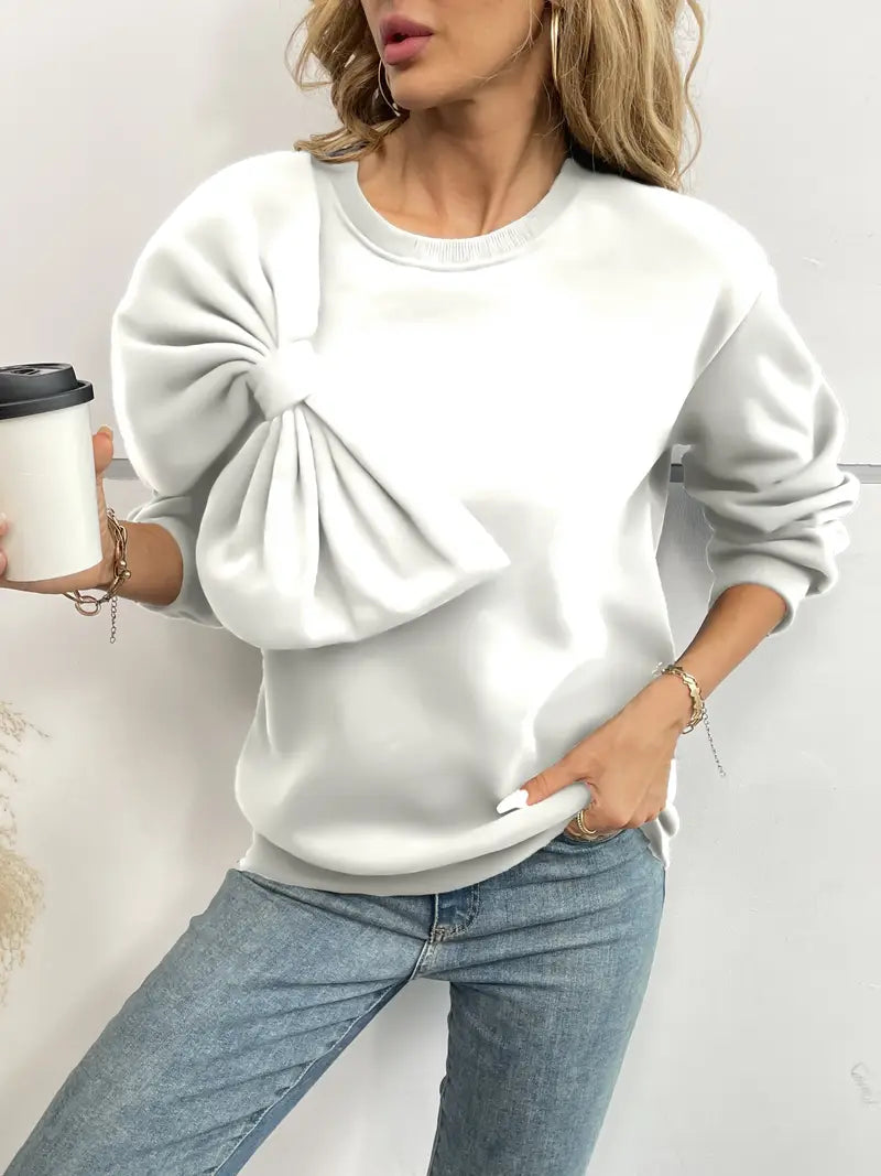 Blythe® | Oversized cotton sweater with bow