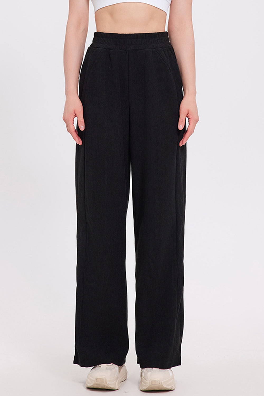 Brianna® | Basic Bae trousers with wide legs and elastic waistband