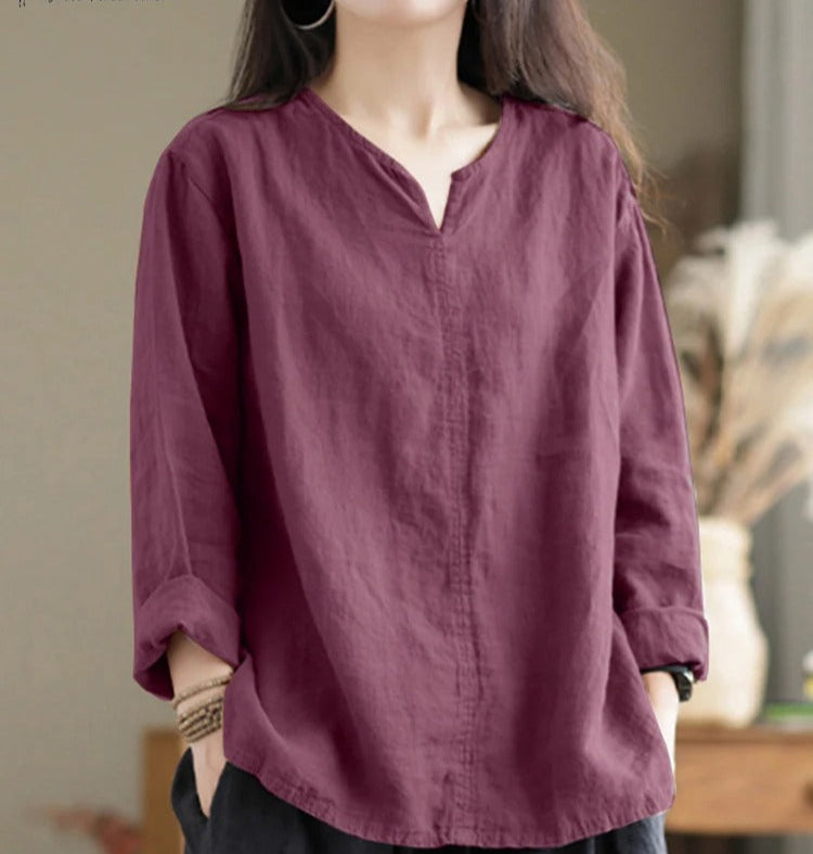 Bucholz® | V-Neck Blouse Made Of Cotton
