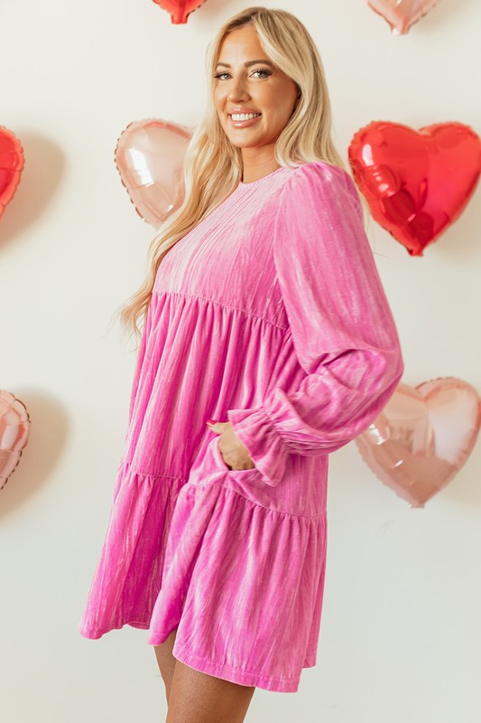 Dayana® | Pink long sleeve dress