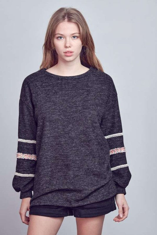 Aurora® | SLEEVES WITH TWEED TRIM TUNIC