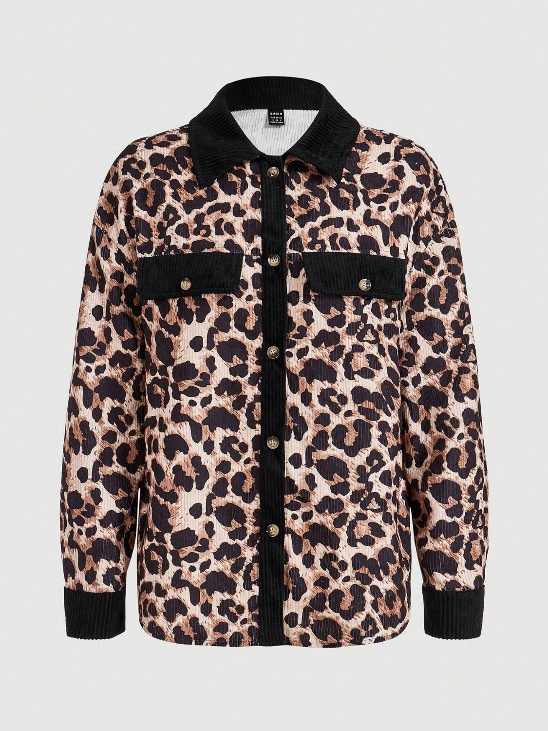 Elizabeth® | Buttoned shirt blouse with leopard collar and collar