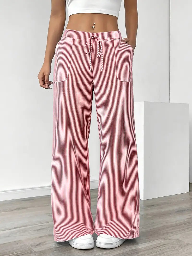 Linda | Elegant Striped Pants with Pockets in Trendy Colors