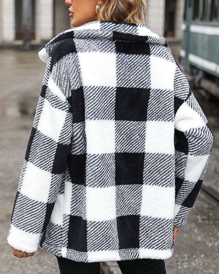 Cristina | Checked button up jacket for women