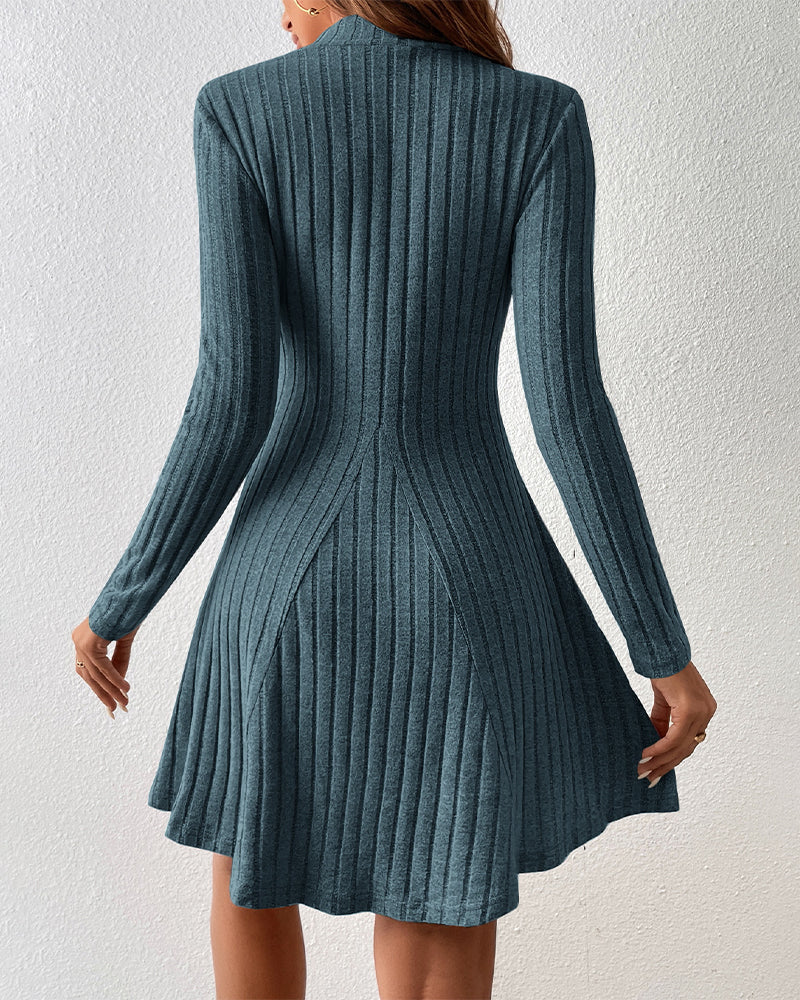 Drusila® | Dress In Ribbed Fabric With Long Sleeves