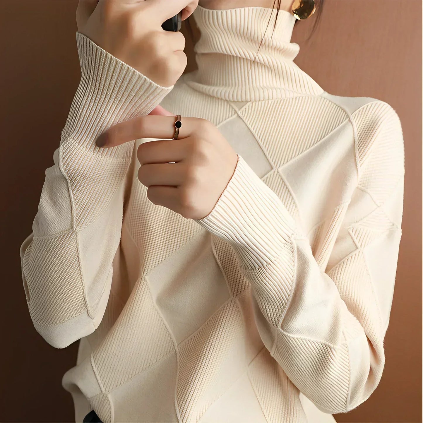 Christina® | Structured turtleneck sweater