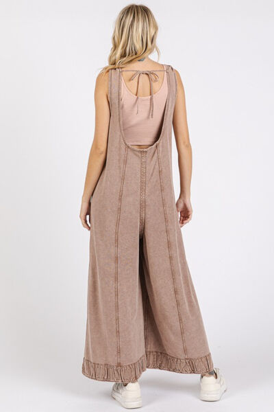 Camila® | Wide leg jumpsuit with ruffle hem and pockets