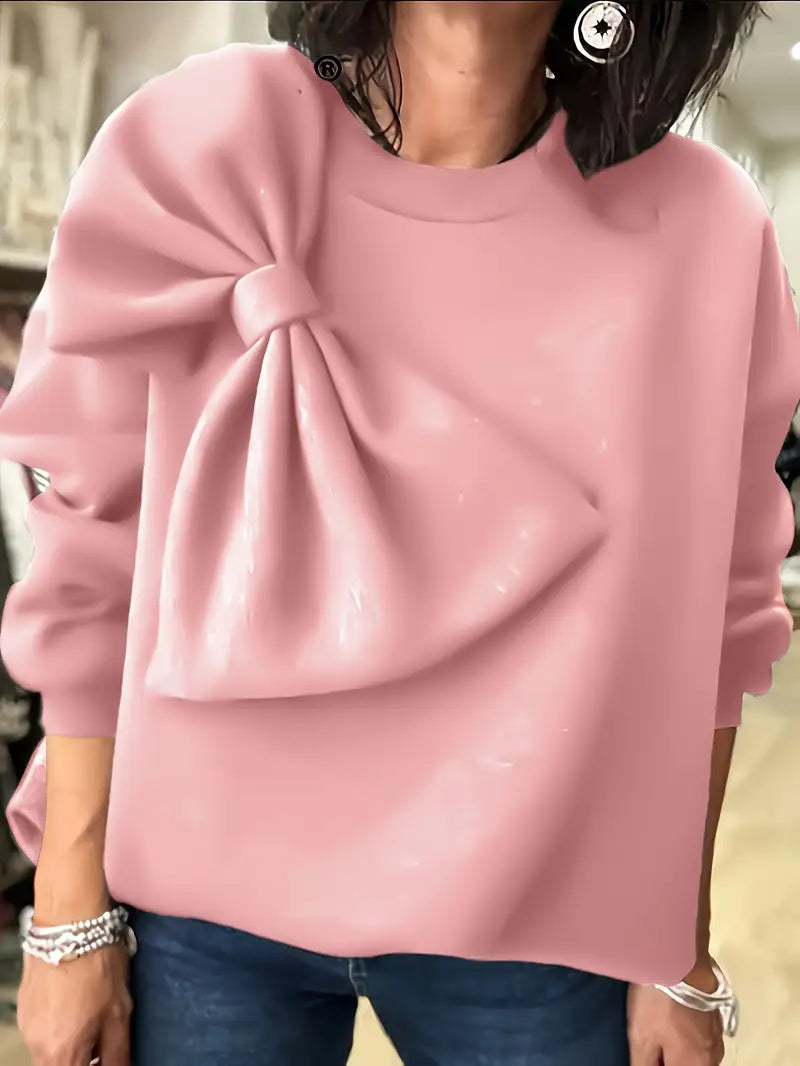 Blythe® | Oversized cotton sweater with bow