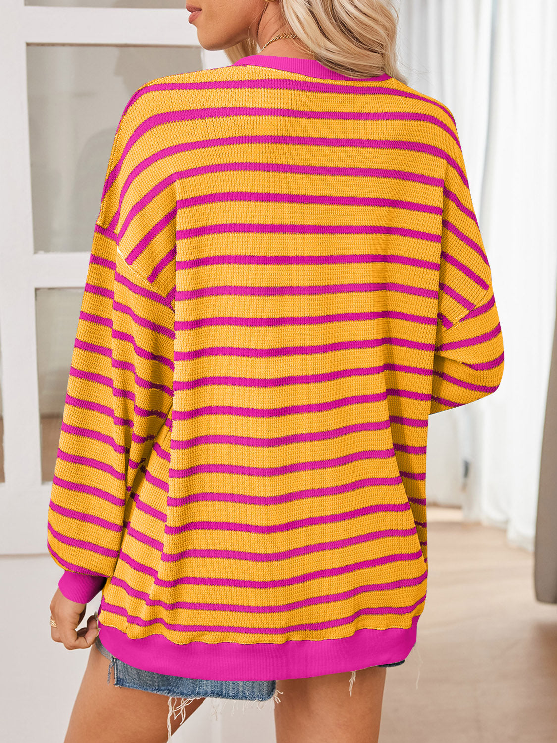 Anita® | Lovelet striped contrast long sleeve sweatshirt