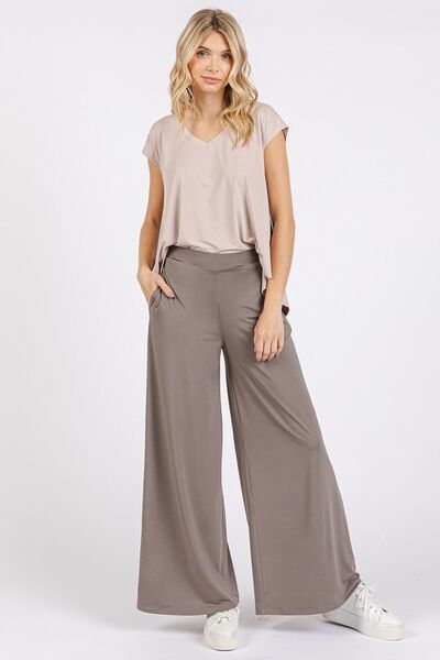 Diana® | Stretch trousers with wide legs and an elastic waistband