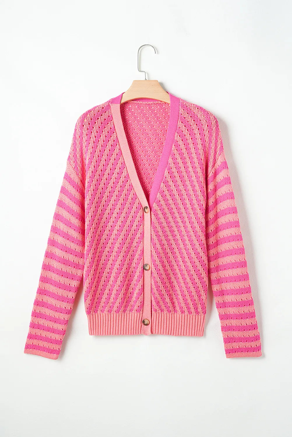 Edna® | Striped cardigan with buttons and V-neck