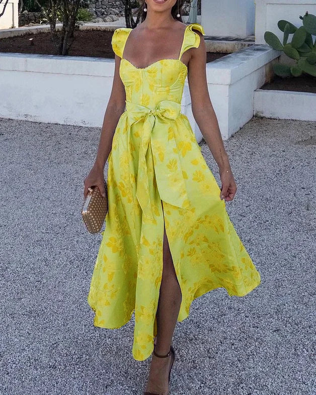 Belén® | Printed dress with butterfly sleeves