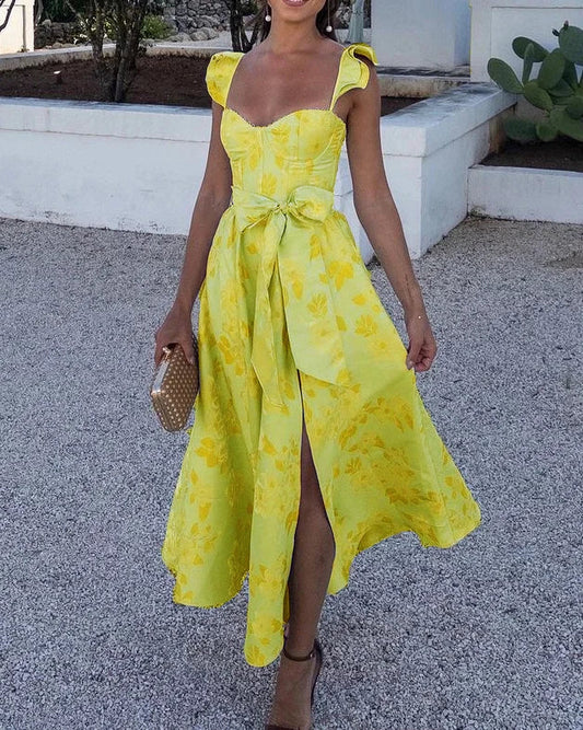Belén® | Printed dress with butterfly sleeves