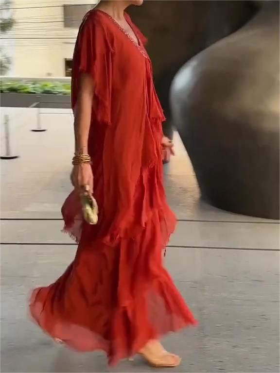 Consuelo® | Elegant maxi dress with a V-neck
