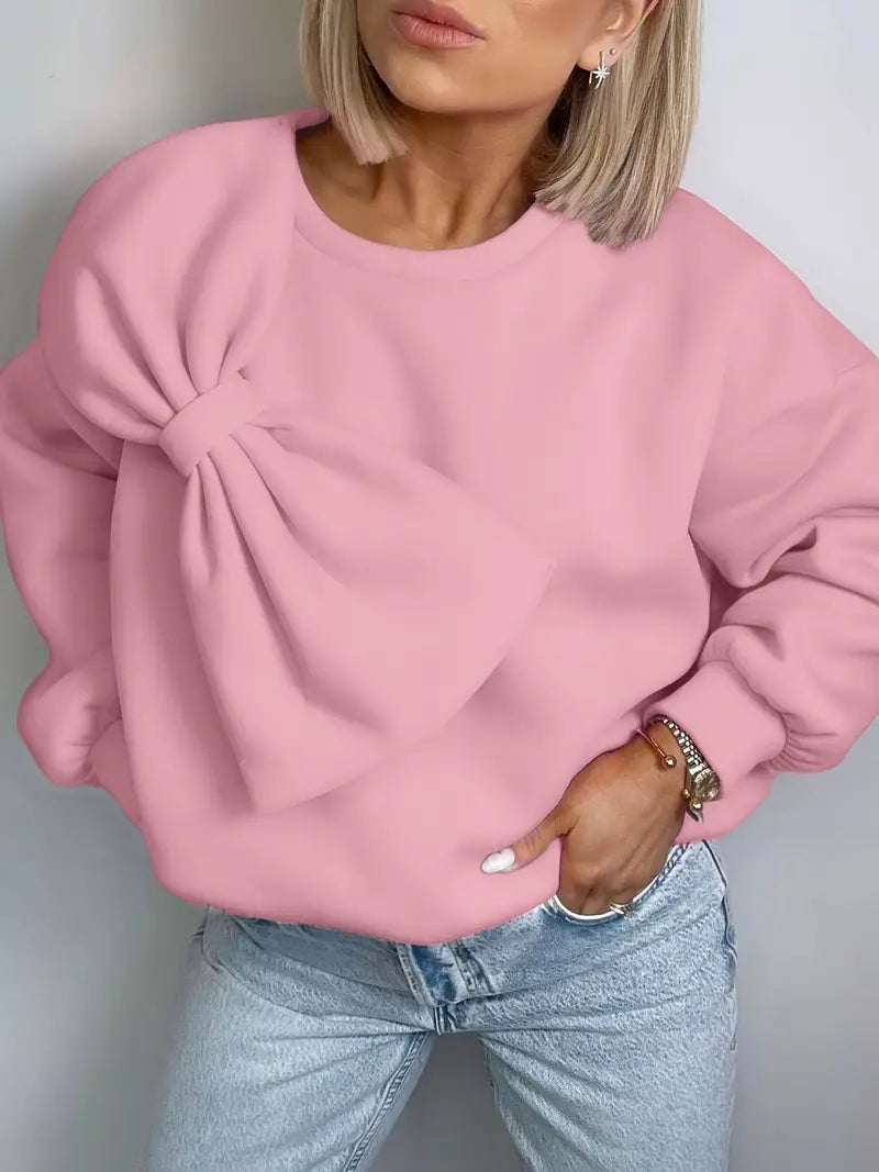 Blythe® | Oversized cotton sweater with bow