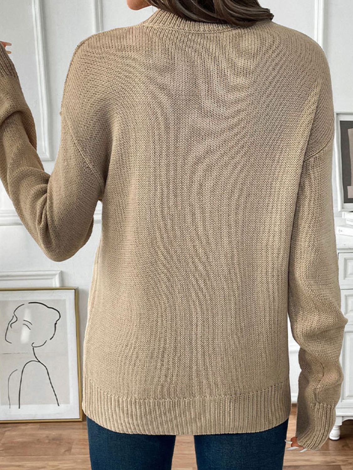 Cintia® | Perfee Cherry crew neck long sleeve sweater