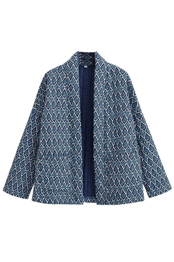 Elisa® | Diamond Print Loose Light Cotton Jacket