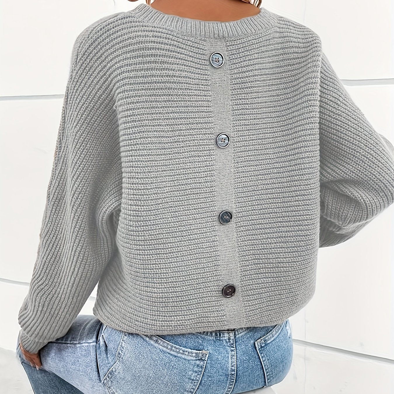 Cora® | Knitted sweater with button placket