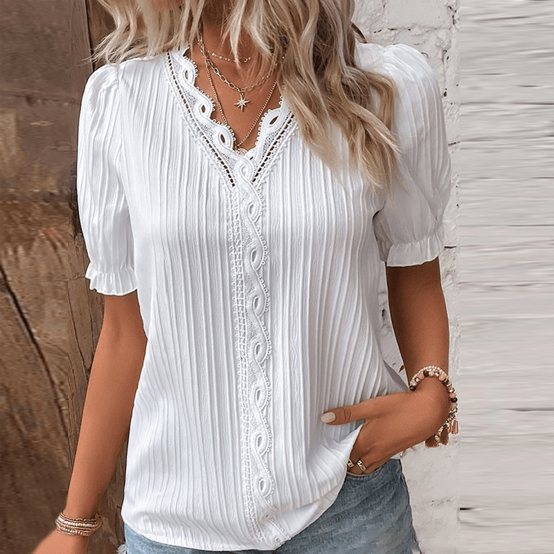 Artemia® | Elegant Blouse With V-Neck And Lace