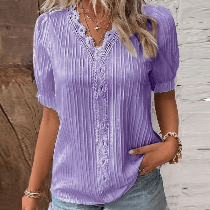 Artemia® | Elegant Blouse With V-Neck And Lace