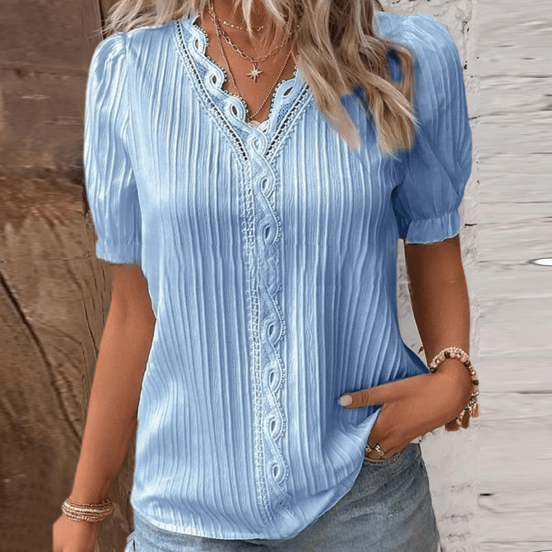 Artemia® | Elegant Blouse With V-Neck And Lace