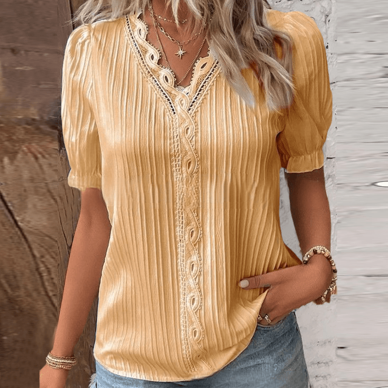Artemia® | Elegant Blouse With V-Neck And Lace