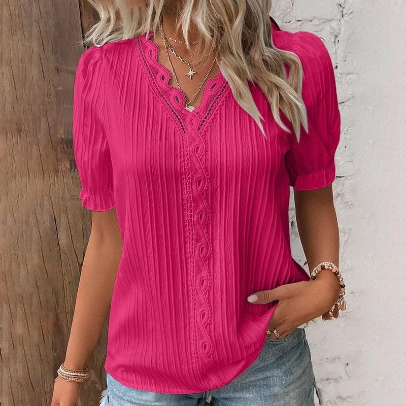 Artemia® | Elegant Blouse With V-Neck And Lace
