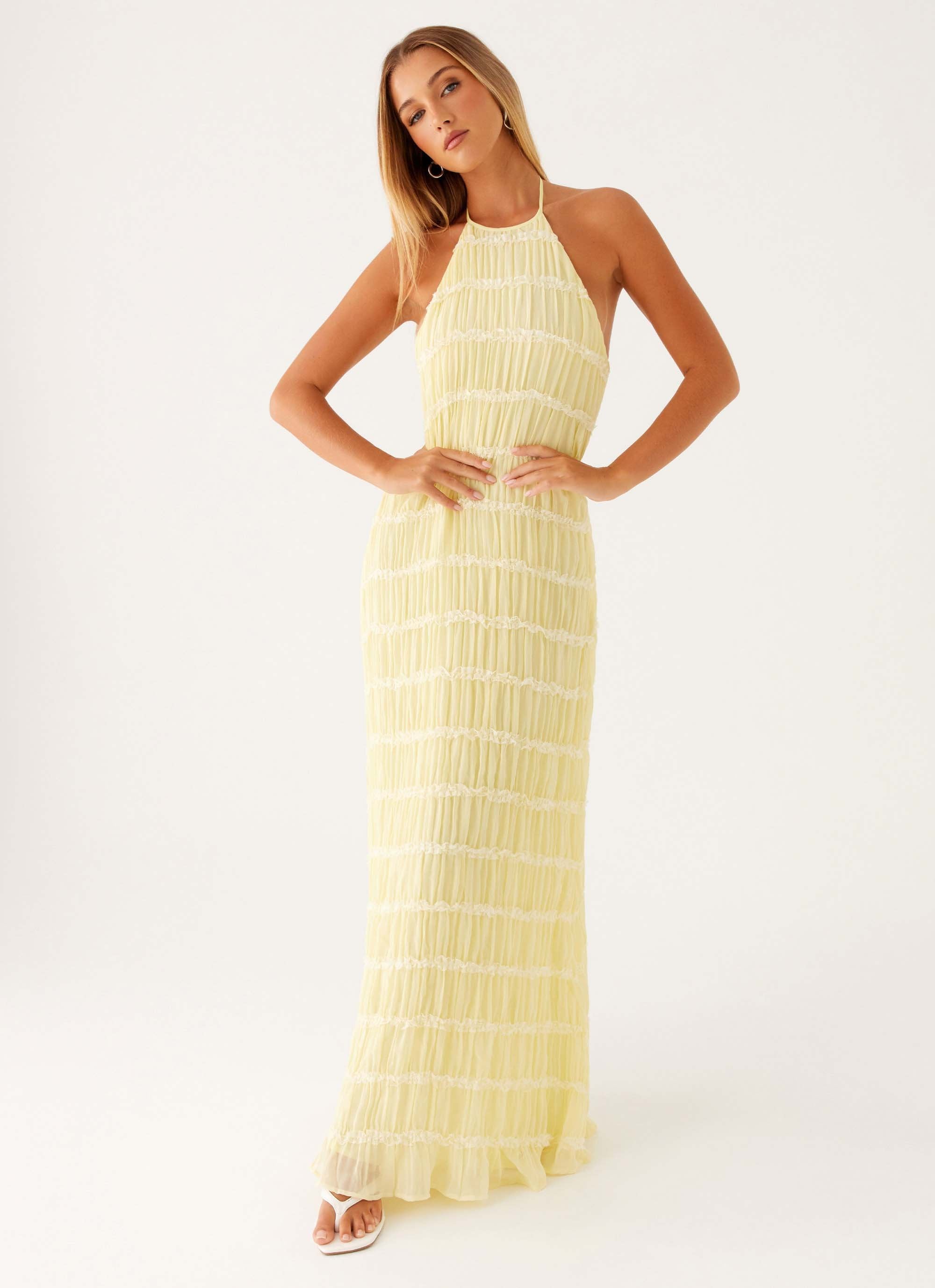 Eliza | Elegant Halter Maxi Dress