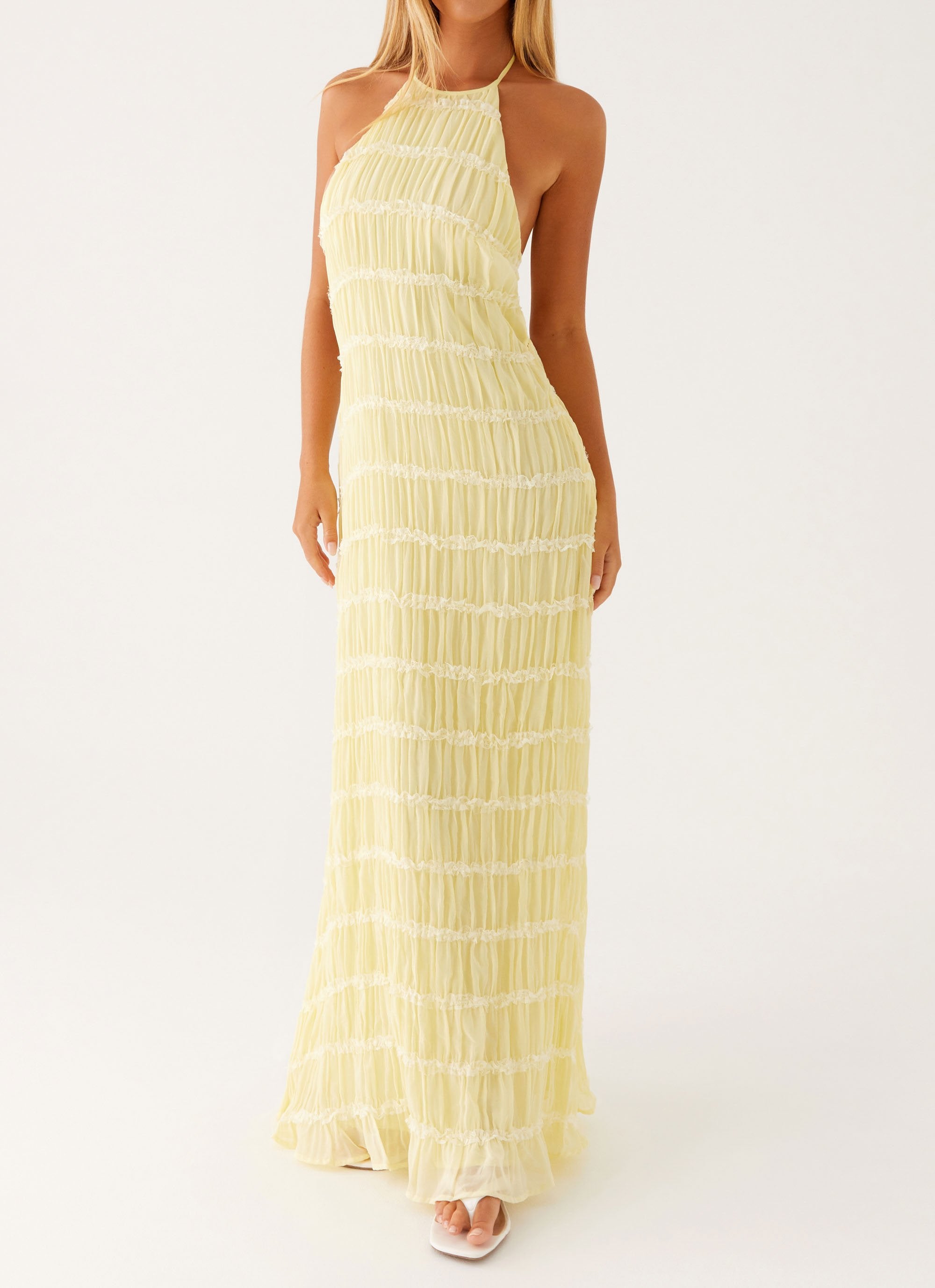 Eliza | Elegant Halter Maxi Dress