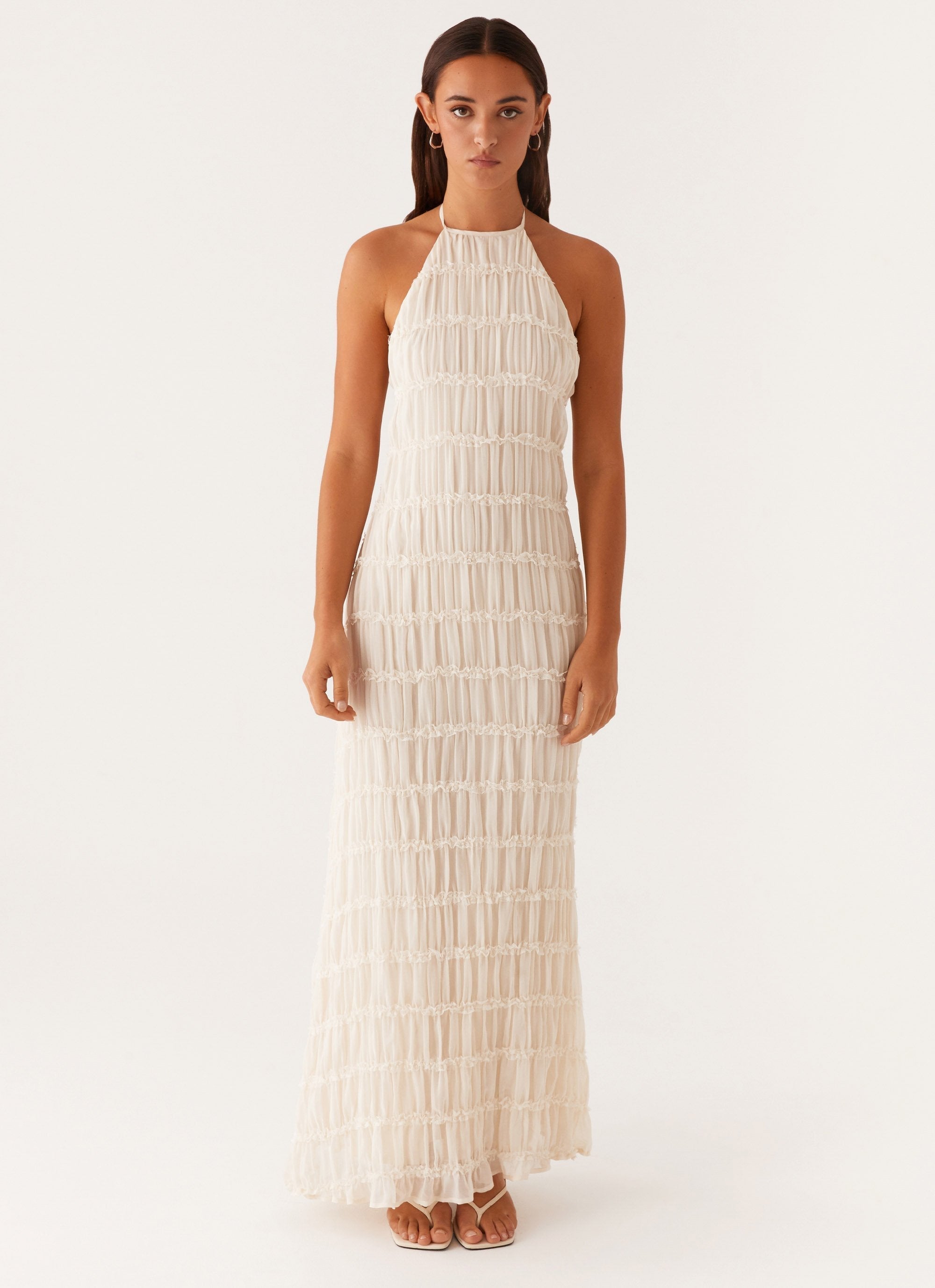 Eliza | Elegant Halter Maxi Dress