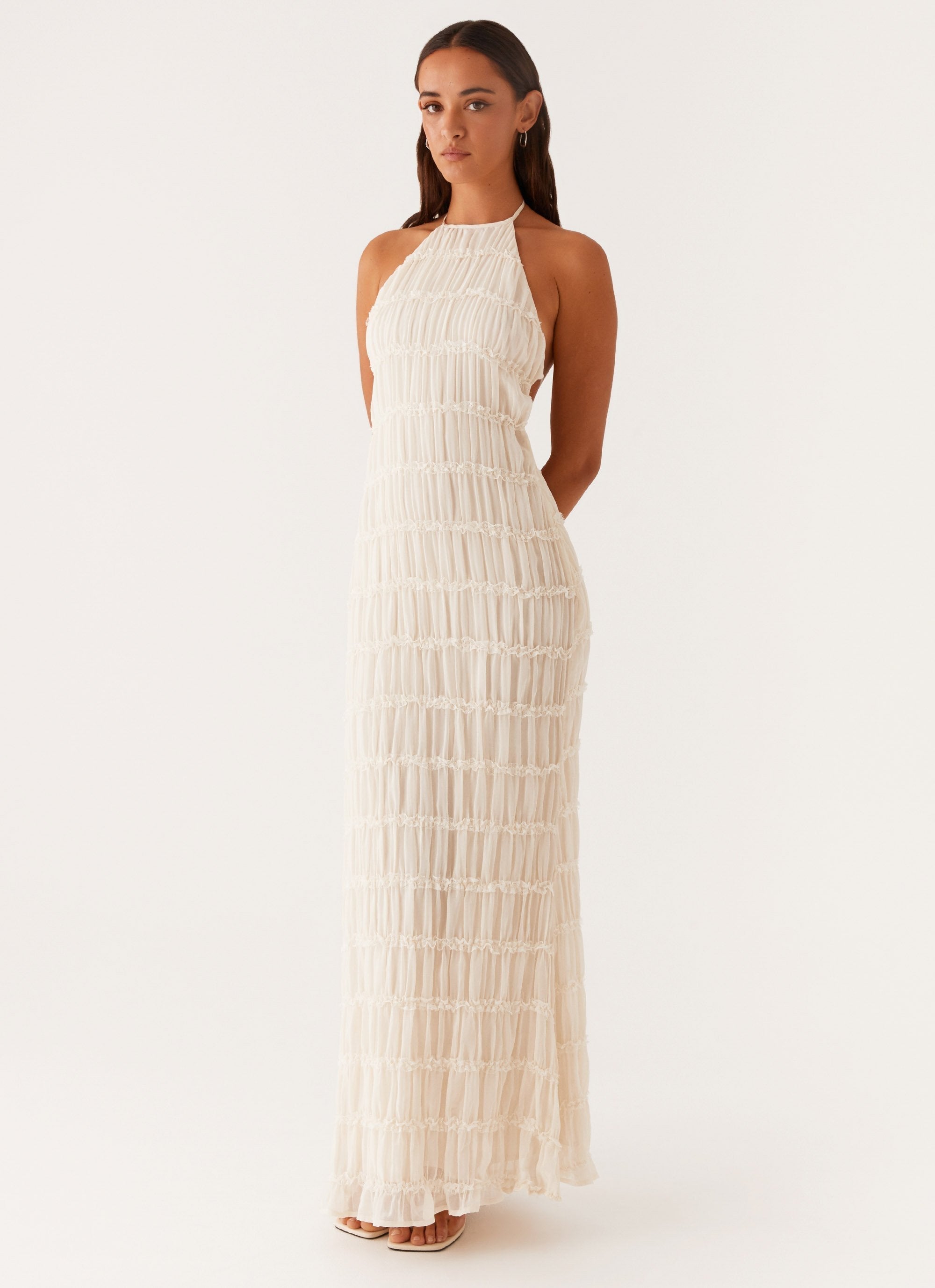 Eliza | Elegant Halter Maxi Dress