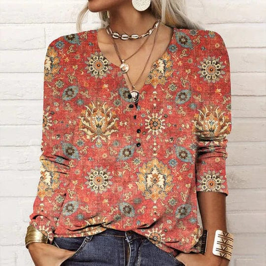 Buchweitz® | Printed Blouse In Ethnic Style