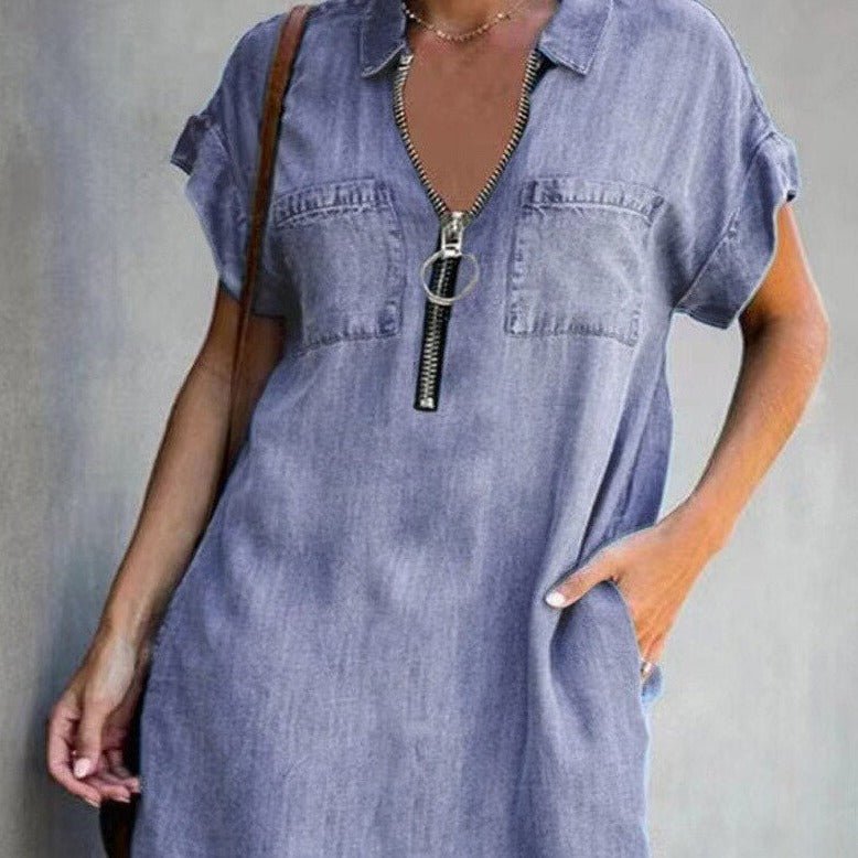 Alba® | Denim Dress With Zipper