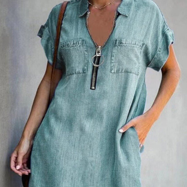 Alba® | Denim Dress With Zipper