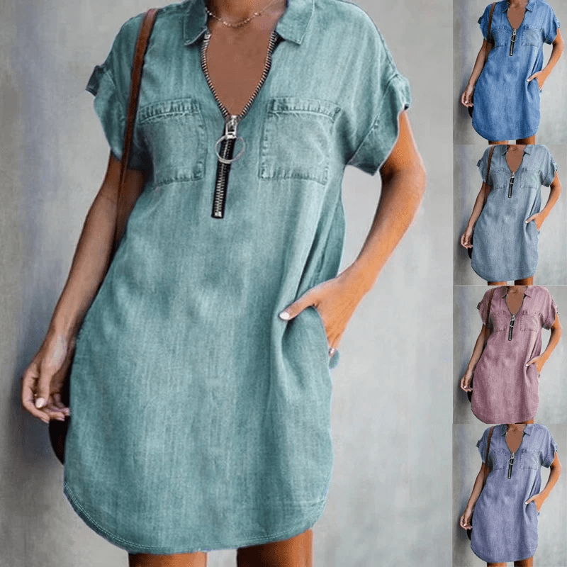 Alba® | Denim Dress With Zipper