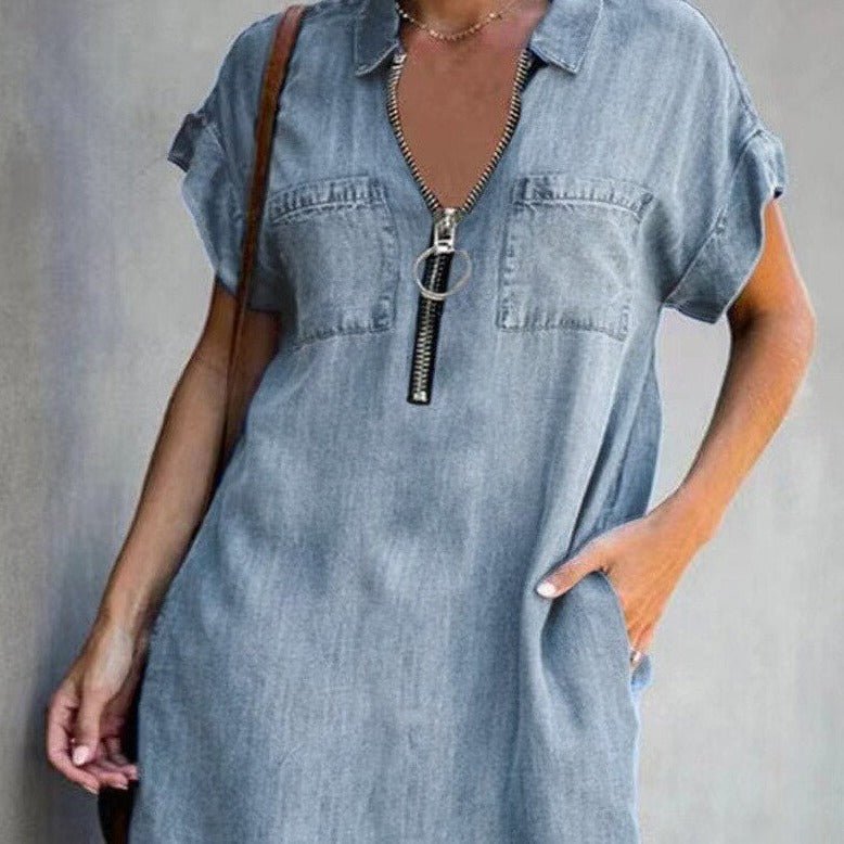 Alba® | Denim Dress With Zipper