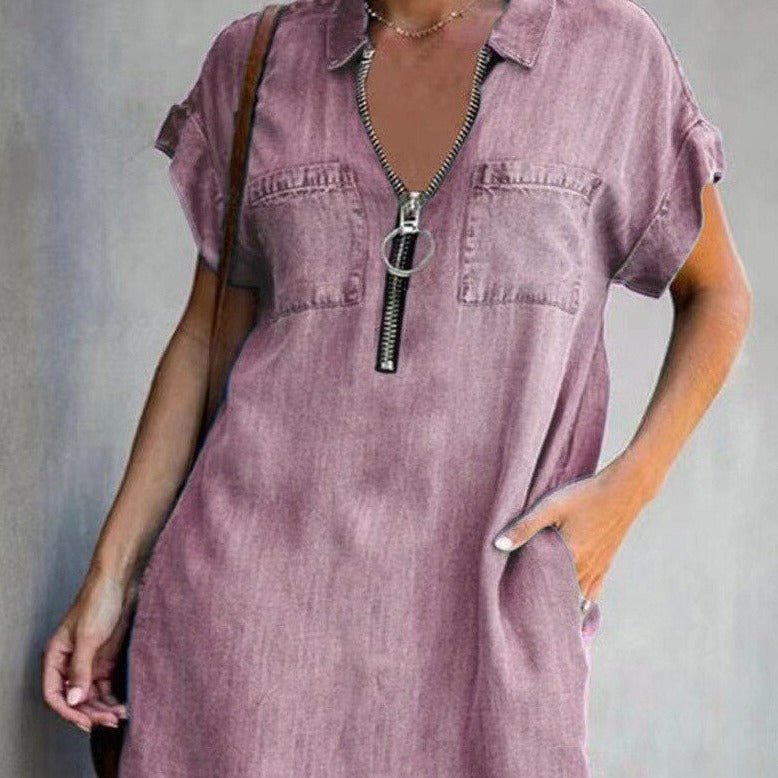 Alba® | Denim Dress With Zipper