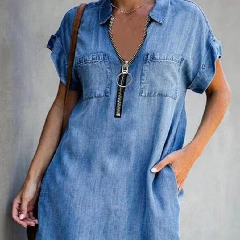 Alba® | Denim Dress With Zipper