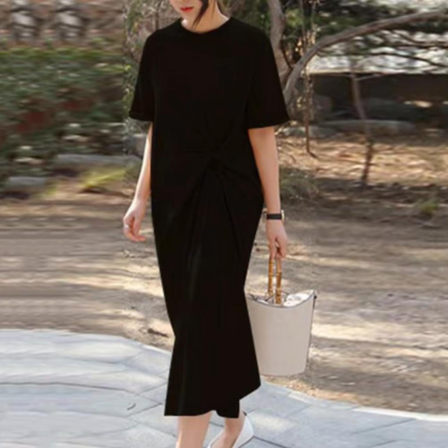Chloe® | Midi dress with knot detail