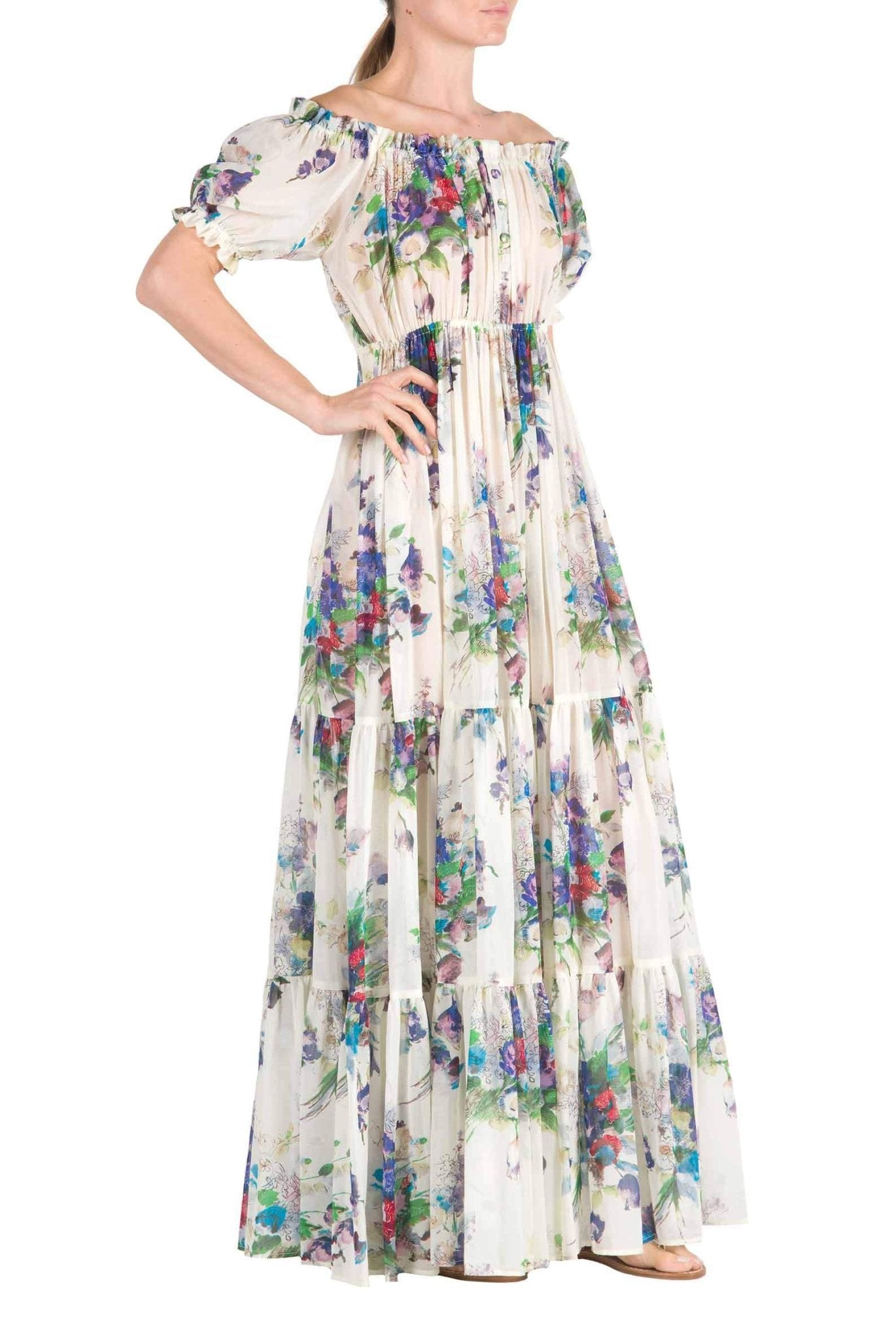 Cecilia® | Printed off-the-shoulder maxi dress