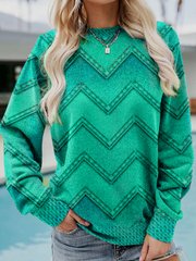 Azucena® | Geometric casual sweatshirt