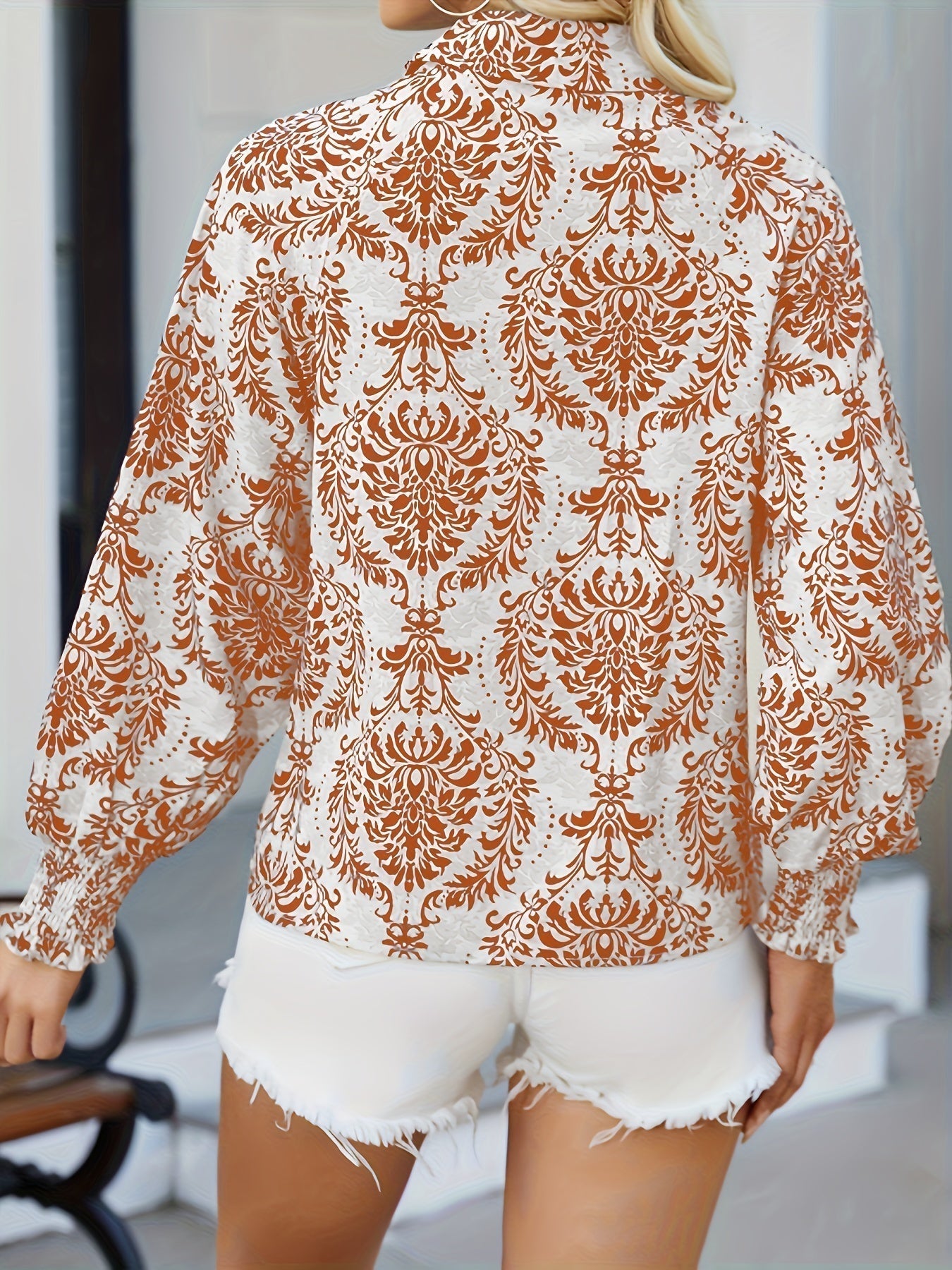 Bregetta® | Casual Loose Print Blouse With Long Sleeves For Women