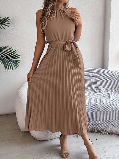 Amelie® | Greek pleated dress with tie waist