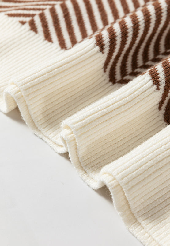 Cándida | Striped long-sleeved sweater with a crew neck