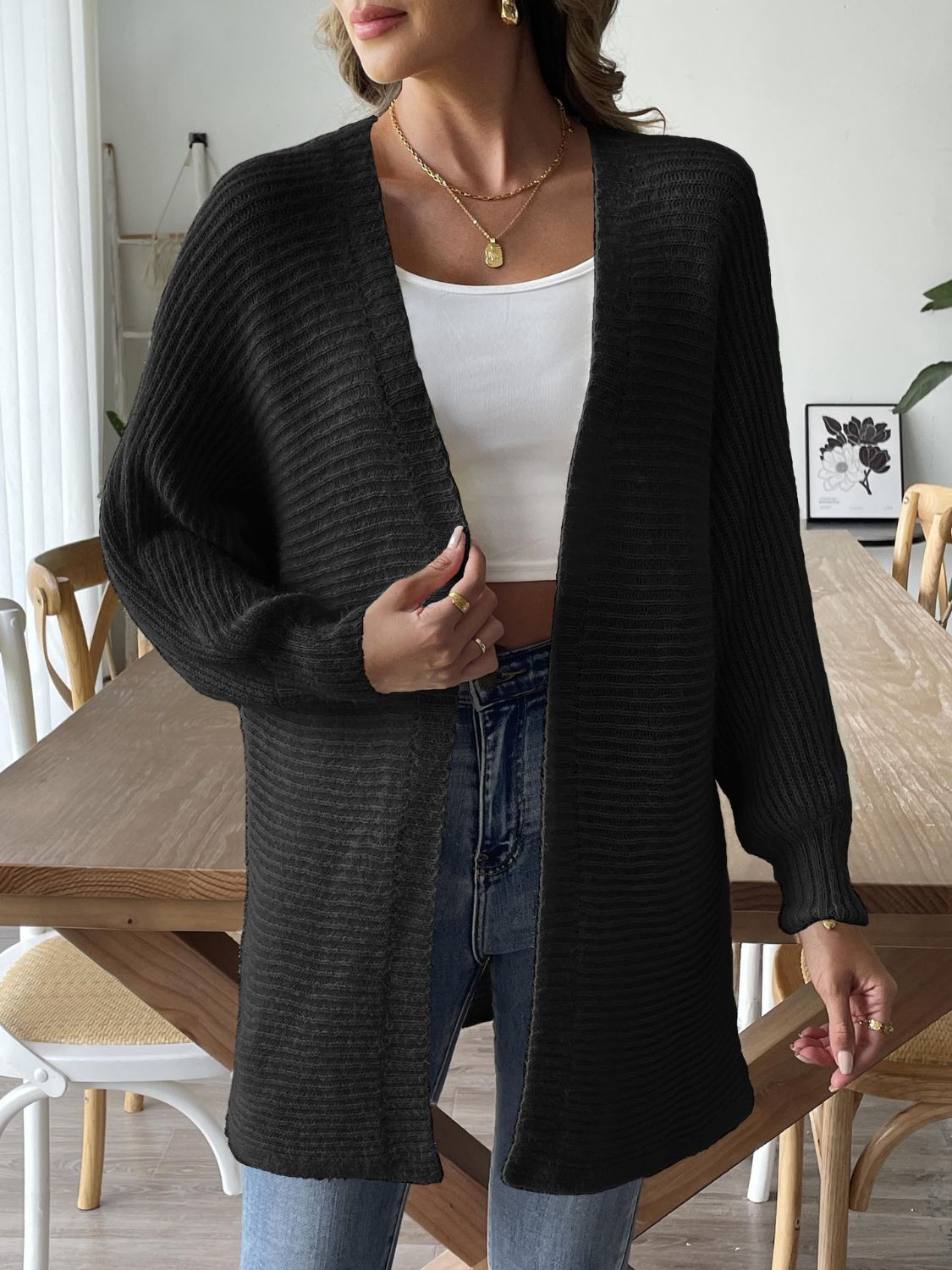 Annabelle® | Long sleeve open front cardigan