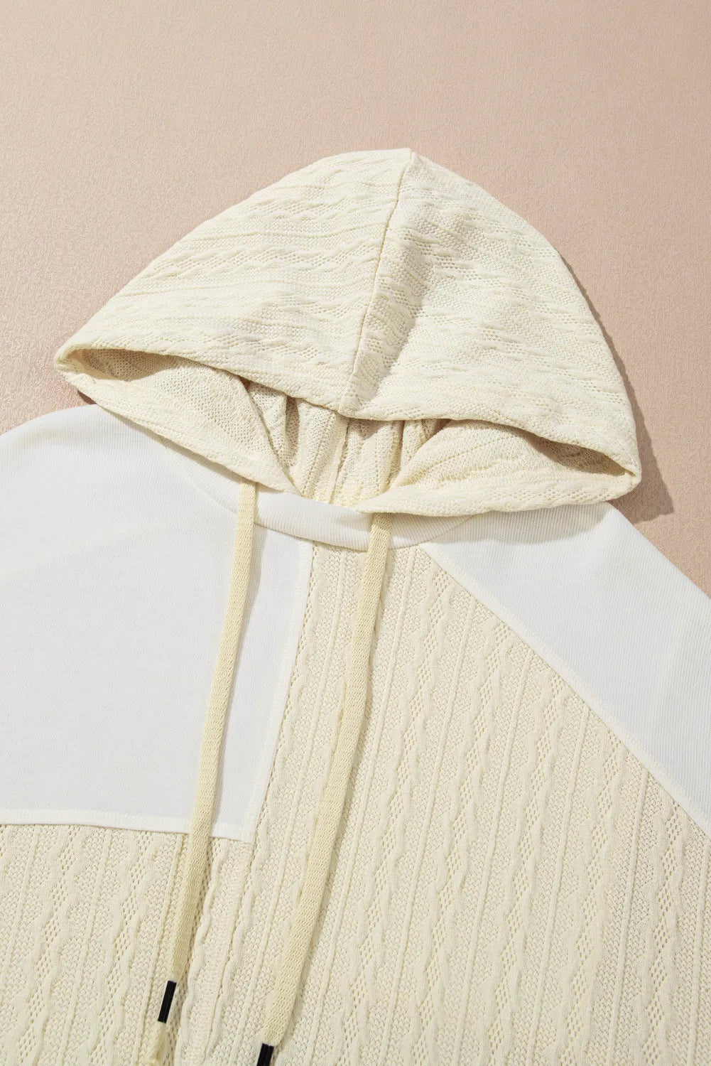 Beatriz® | Oversized long sleeve drawstring color block hoodie