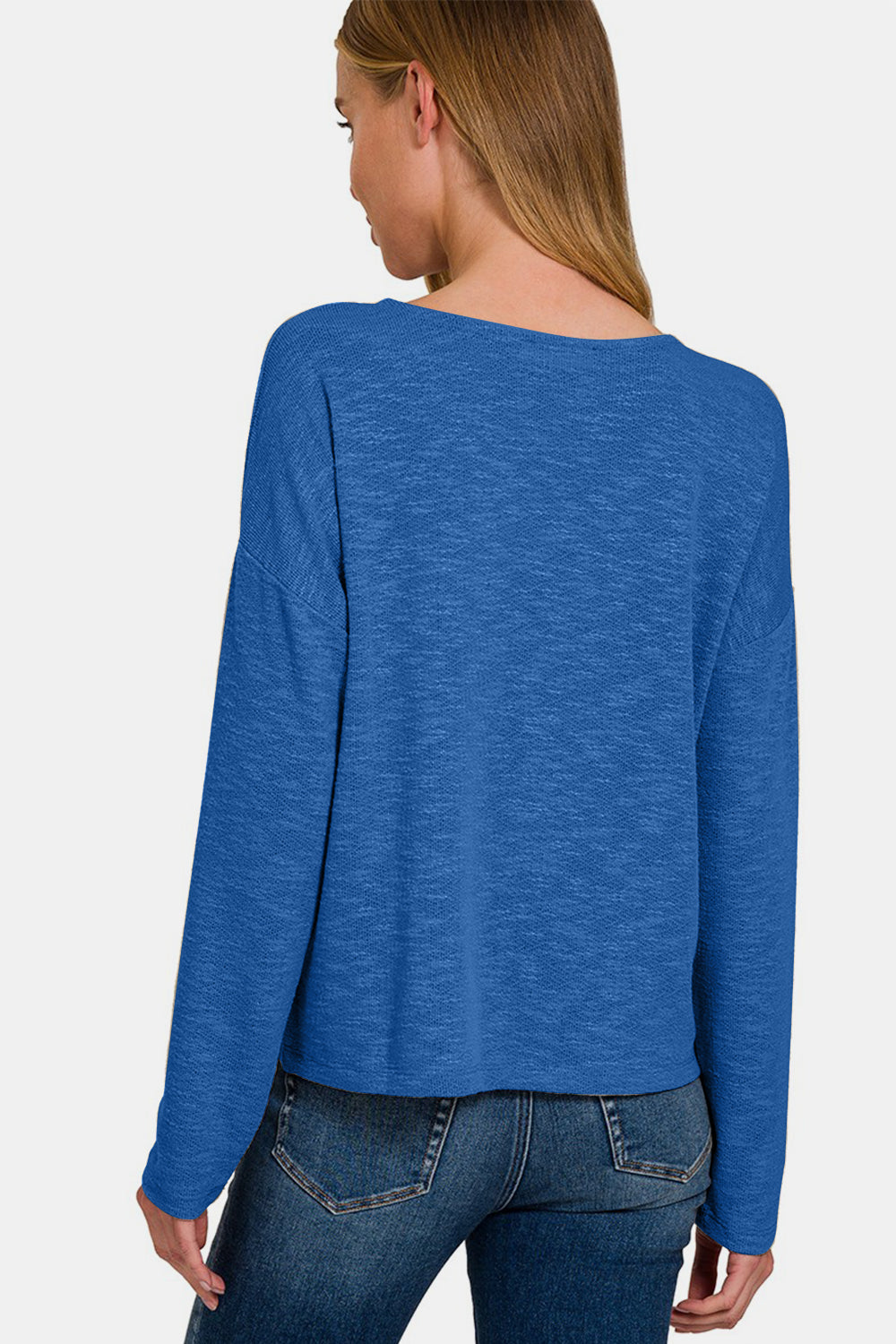 Anja® | Long-sleeved T-shirt with low shoulders